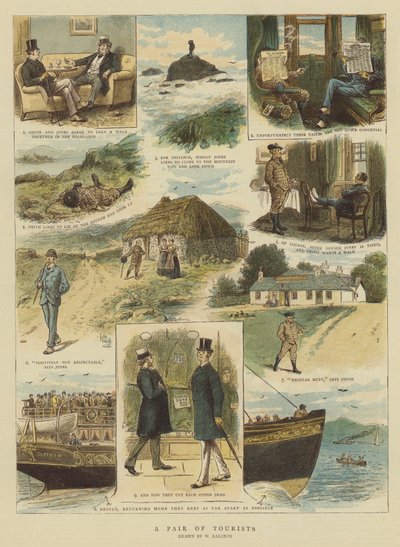 観光客のペア（chromolitho） 作： William Ralston